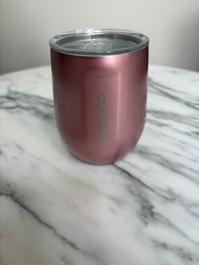 Corkcicle Metallic Rose Stemless Wine Insulated Tumbler with Lid